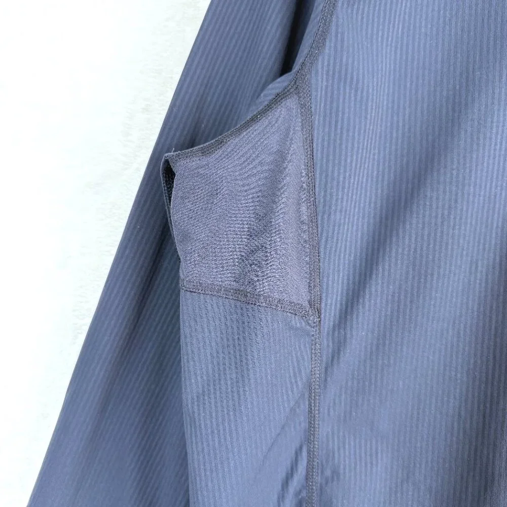 Lululemon Athletica Striped Vented Hidden Placket Button Down Shirt Mens XL Blue - Picture 4 of 8